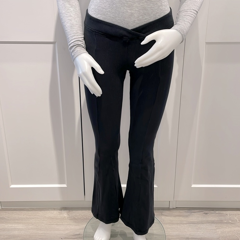 Urban outfitters Black flared cotton jersey pant